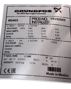 RP-Submersible pump SP 46-1 B sprinkling 40m³/h wo/check val